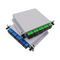 коробка 1x8 LGX печатает Splitter PLC оптического волокна Sc/Upc