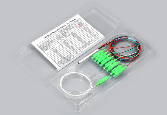 Стальной тип Splitter трубки PLC волокна соединителя Splitter SC/APC волокна PLC 1x8 оптически