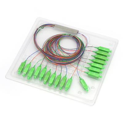 Стальной тип Splitter 1260-1650nm трубки PLC волокна G657A1 оптически