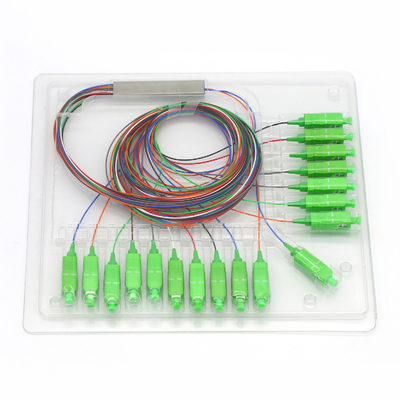 Стальной тип Splitter 1260-1650nm трубки PLC волокна G657A1 оптически