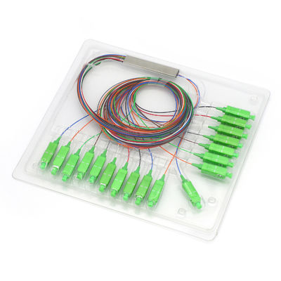 2x16 стальной Splitter PLC оптического волокна SC APC трубки 1m пассивный
